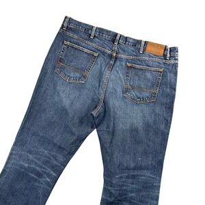 Tommy Hilfiger Men Y2K Baggy Bootcut Jean Blue Wash Wide Leg 44x32 Skater Grunge